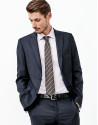 Navy part canvas suit