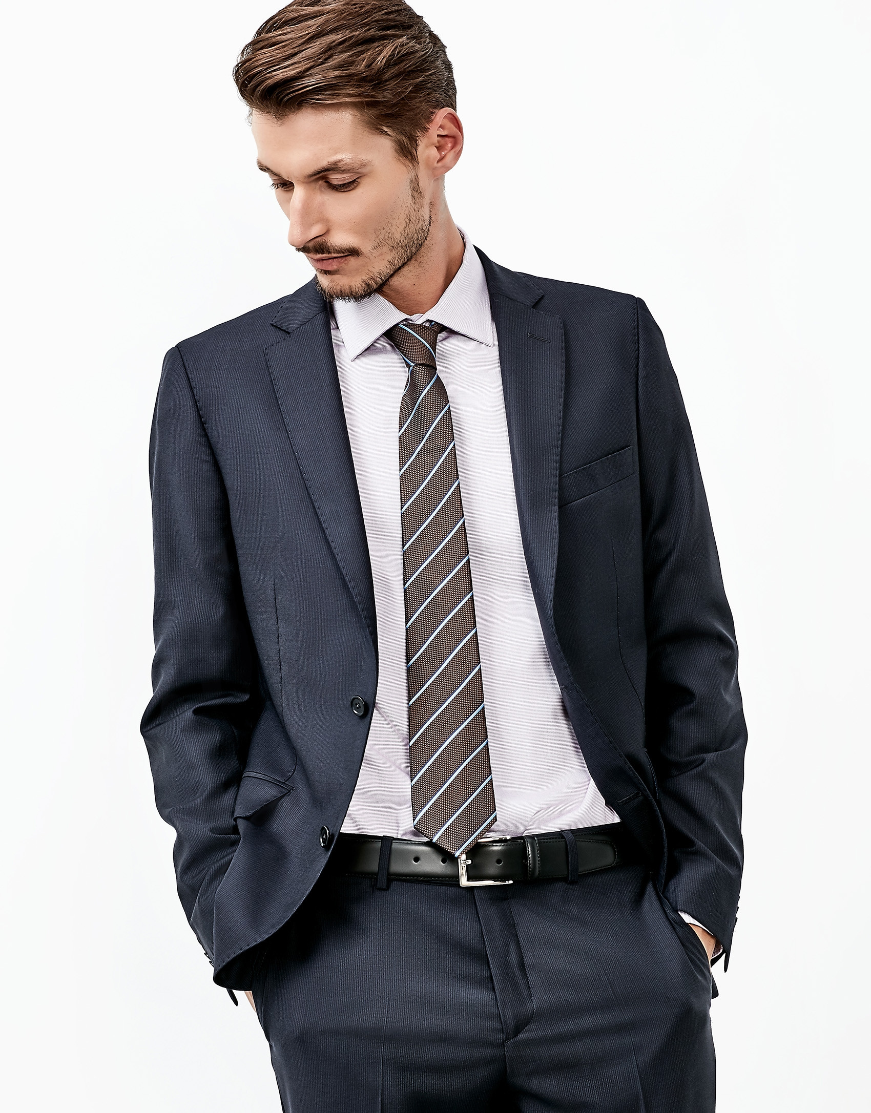 Traje half canvas marino