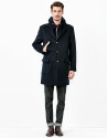 Abrigo cashmere azul