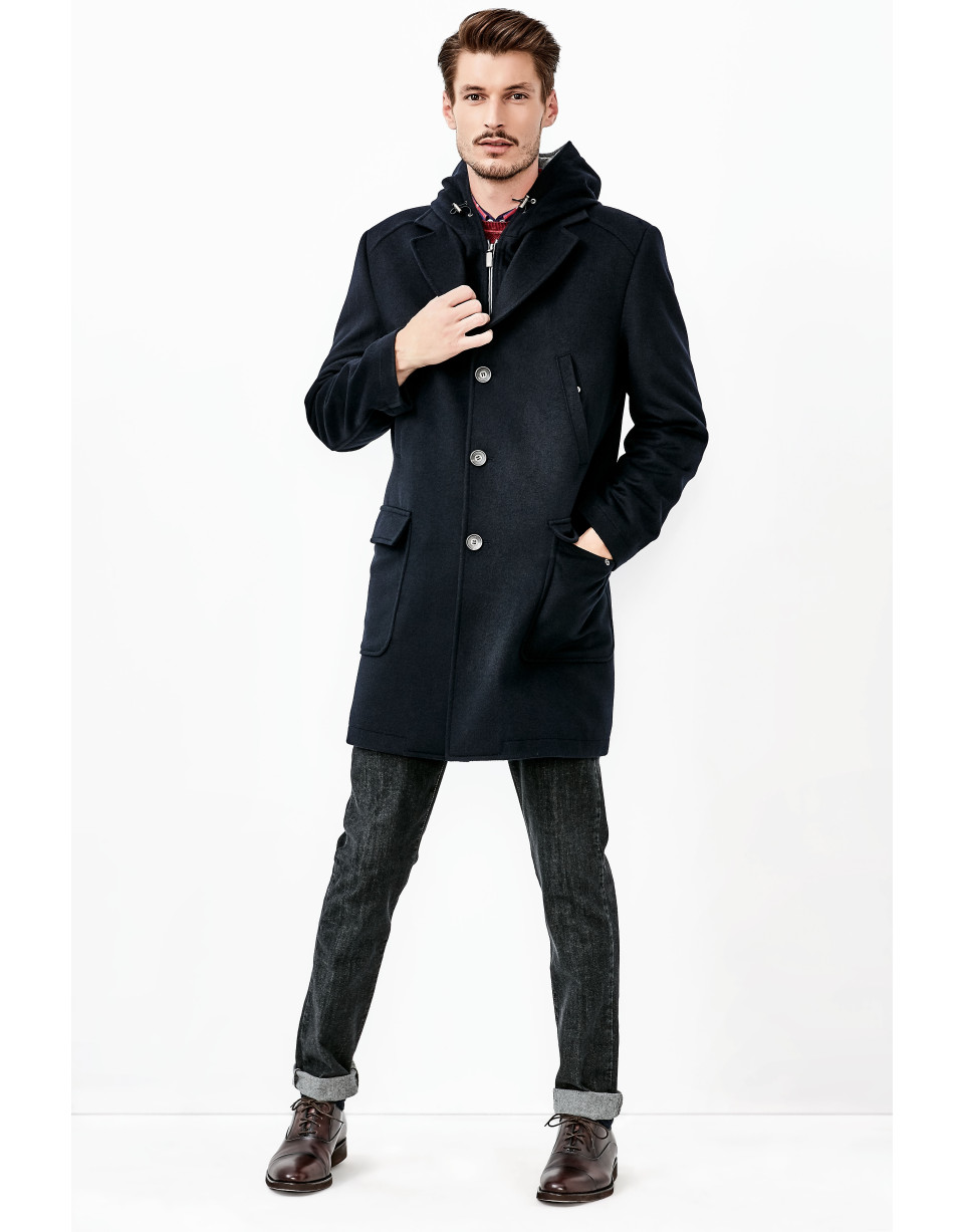Blue cashmere coat