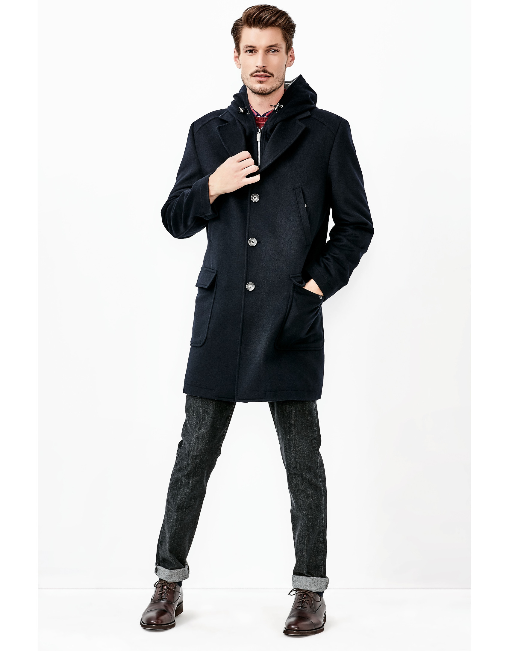 Abrigo cashmere azul