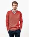 Jersey cuello pico naranja