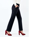 Pantalón crepe azul