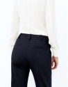 Pantalón crepe azul