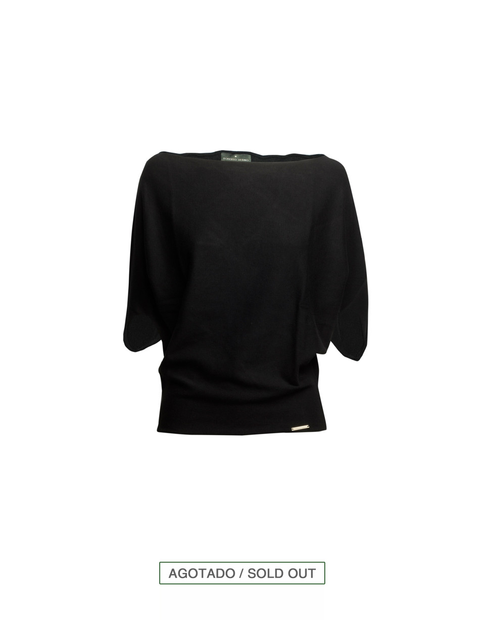 Jersey cuello barco negro