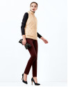 Beige reversible quilted vest