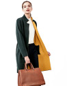 Green knit coat