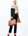 Green knit coat