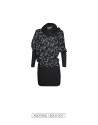 Dress with circular jacquard pattern