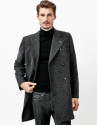 Gray double-breasted coat