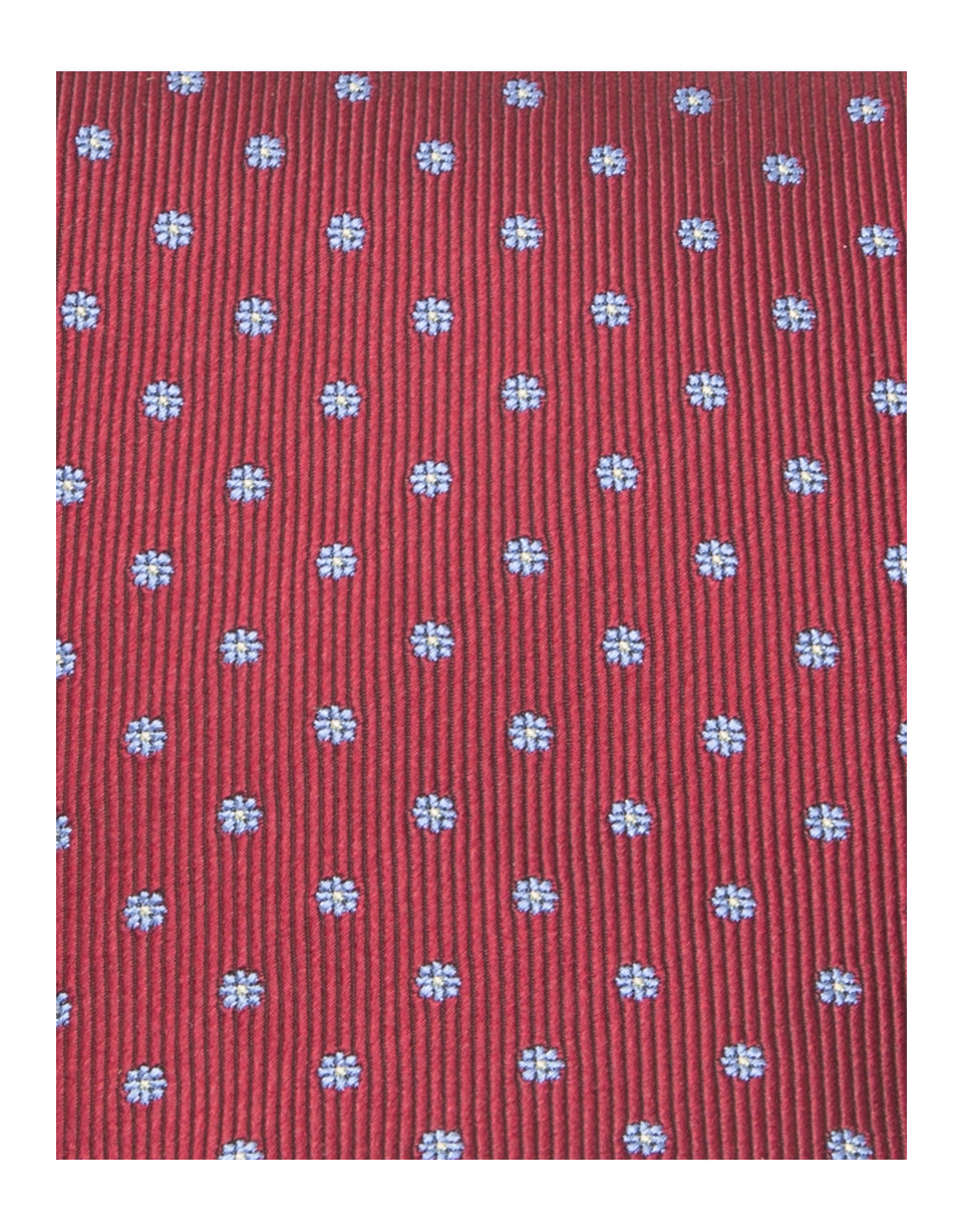 Corbata flores roja