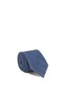 Corbata lunares azul
