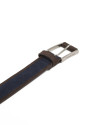 Navy split leather belt