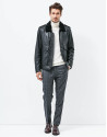 Gray checked pants