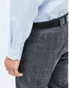 Pantalón cuadros gris