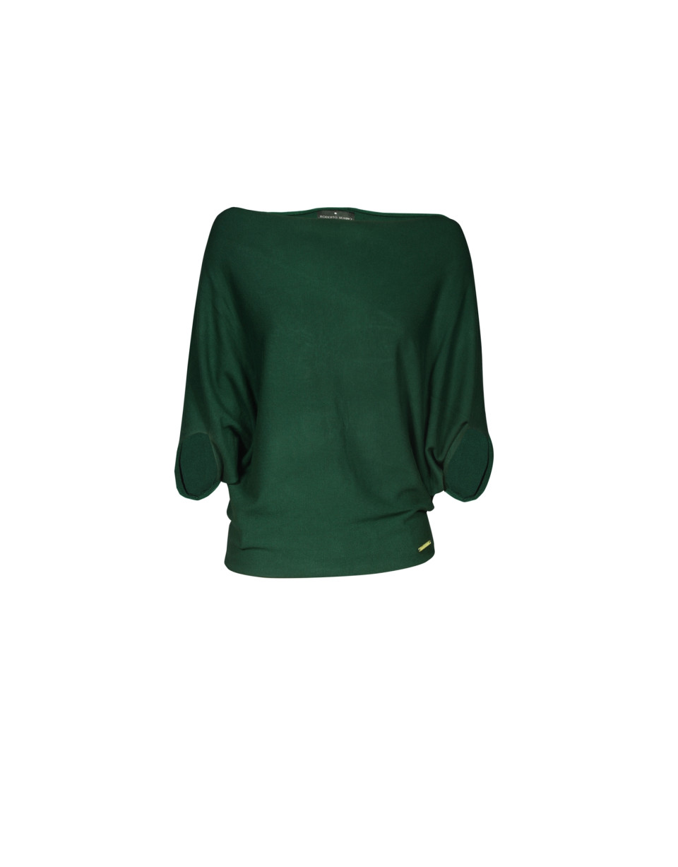 Wide sleeve boat neck pullover