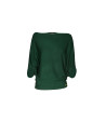 Wide sleeve boat neck pullover