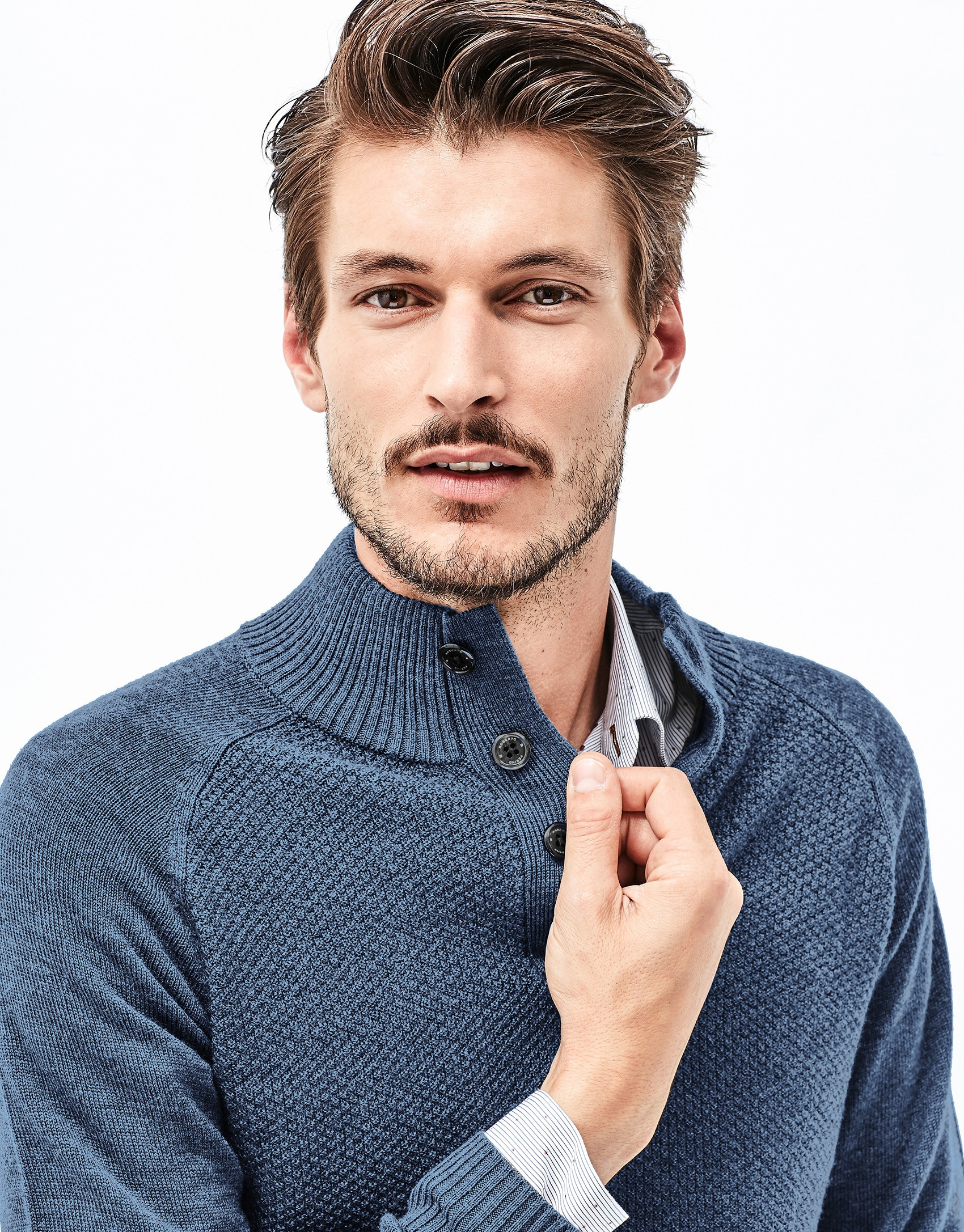 Blue wool sweater