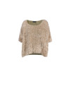 Short pullover in natural tone japanese sleeve