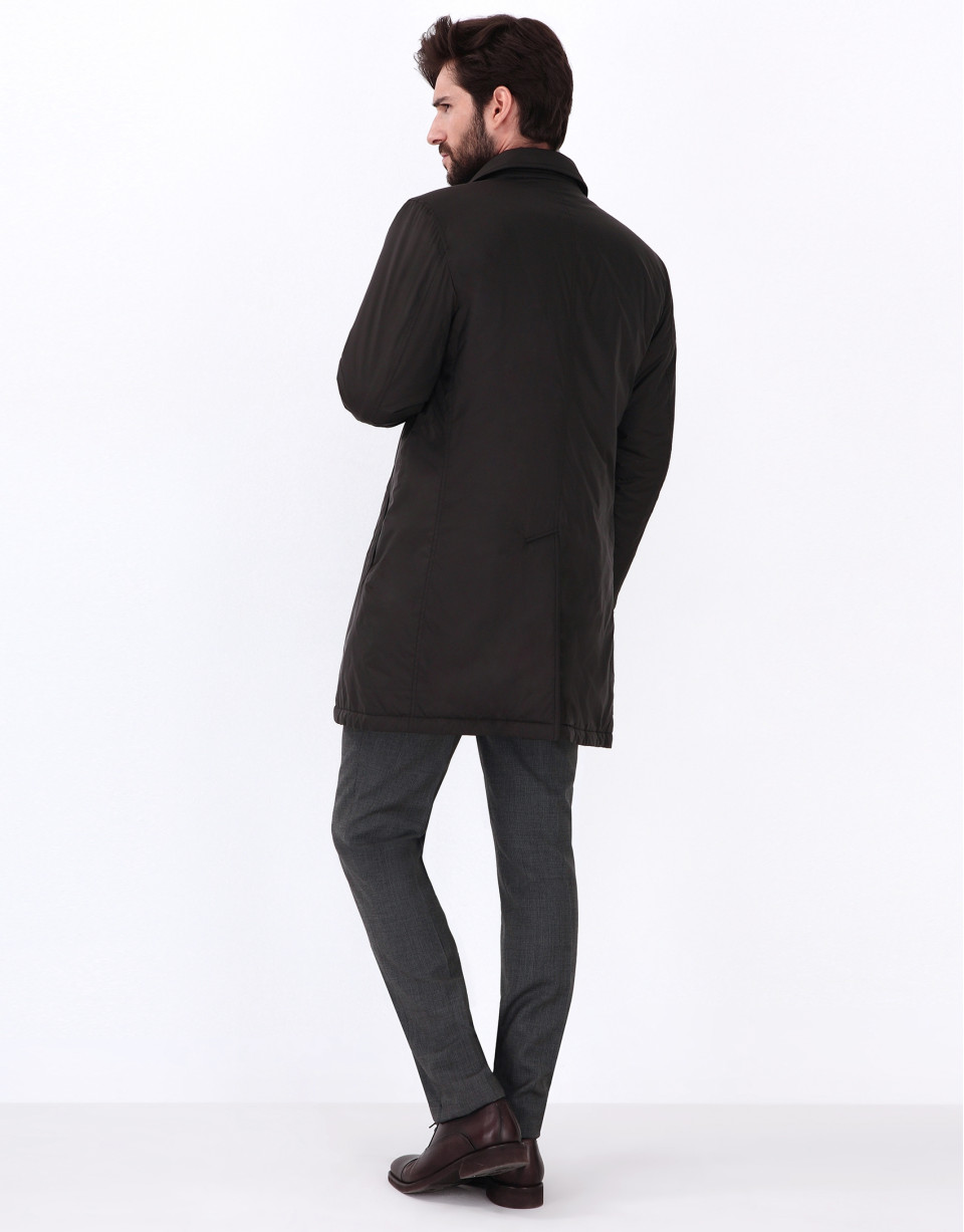 Black raincoat