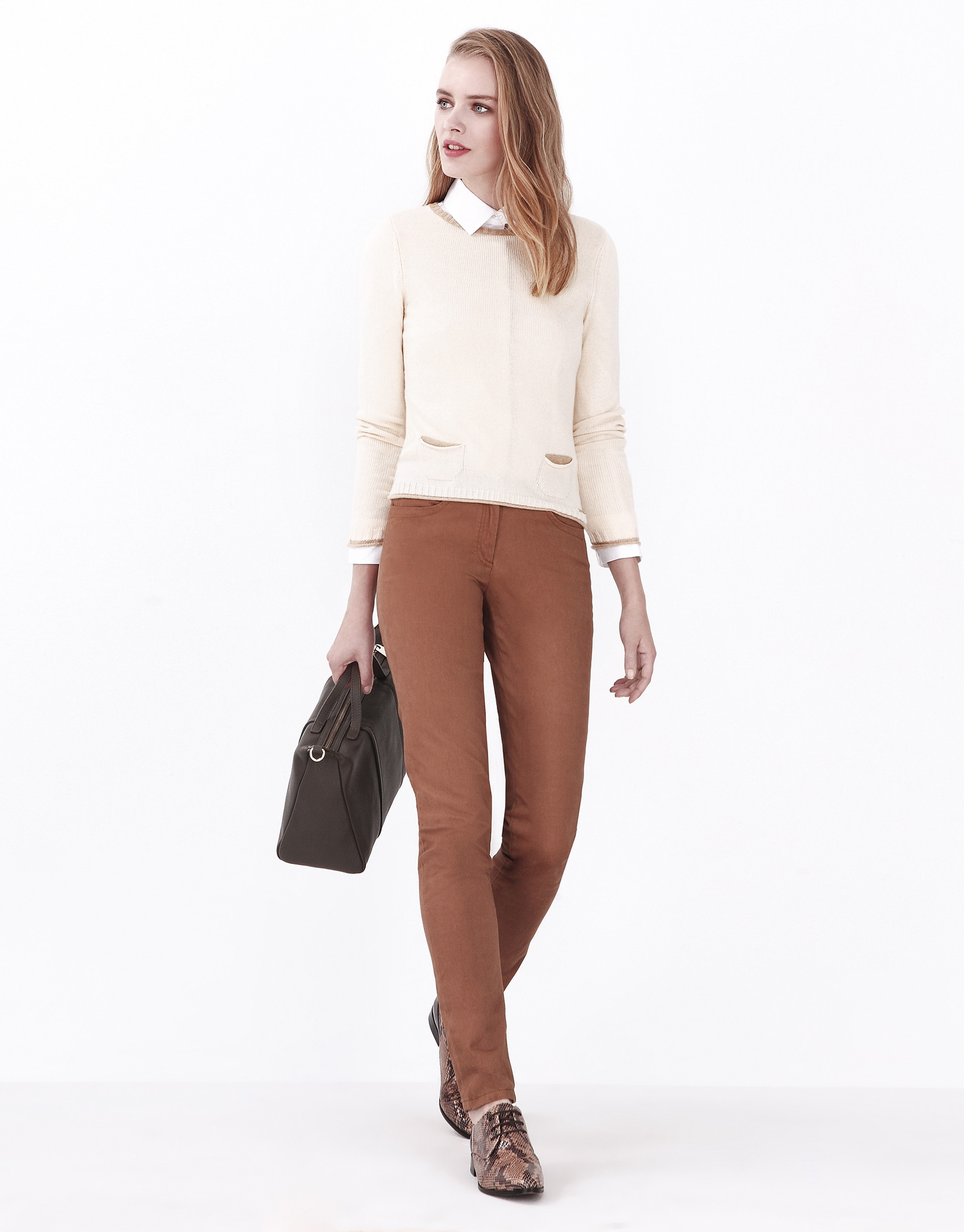 Camel pants with 5 pockets
