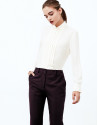 Pantalón crepe berenjena