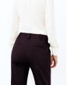 Pantalón crepe berenjena