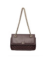 Burgundy leather Ghauri shoulder bag
