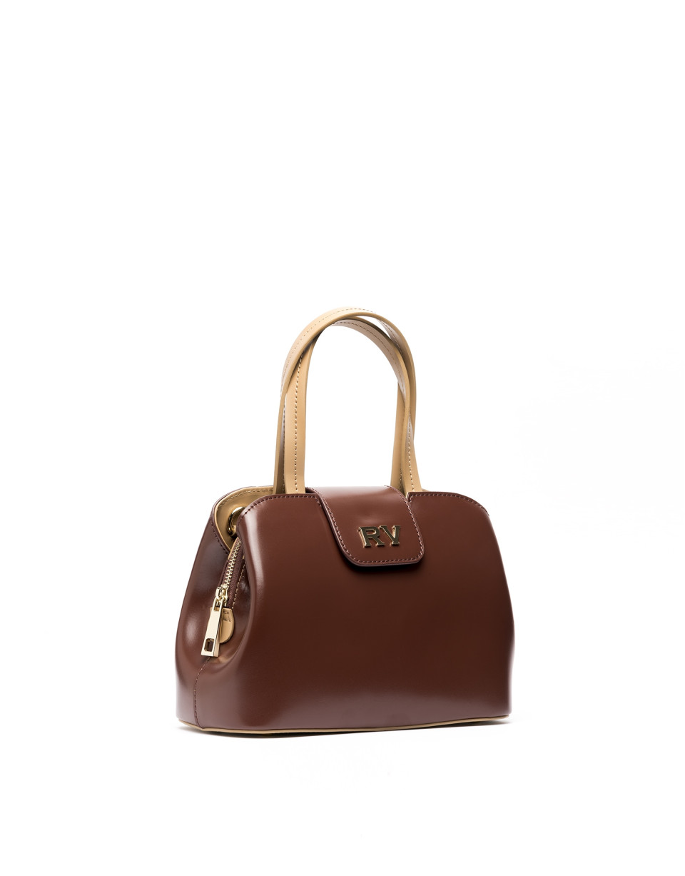 Bolso satchel nano piel marrón Ryan
