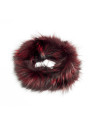 Cuello pelo zorro granate