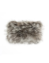 Cuello pelo zorro gris ceniza