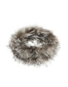 Ash gray fox fur collar