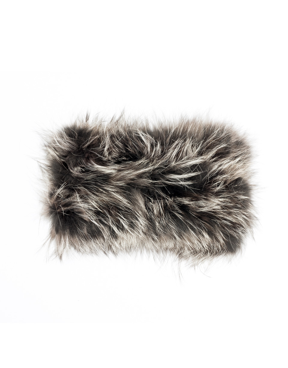 Cuello pelo zorro gris marengo