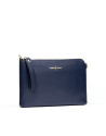Navy Saffiano leather Lisa Clutch 