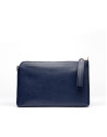 Bolso clutch piel saffiano azul marino Lisa