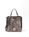Bolso tote piel antracita Baver nano
