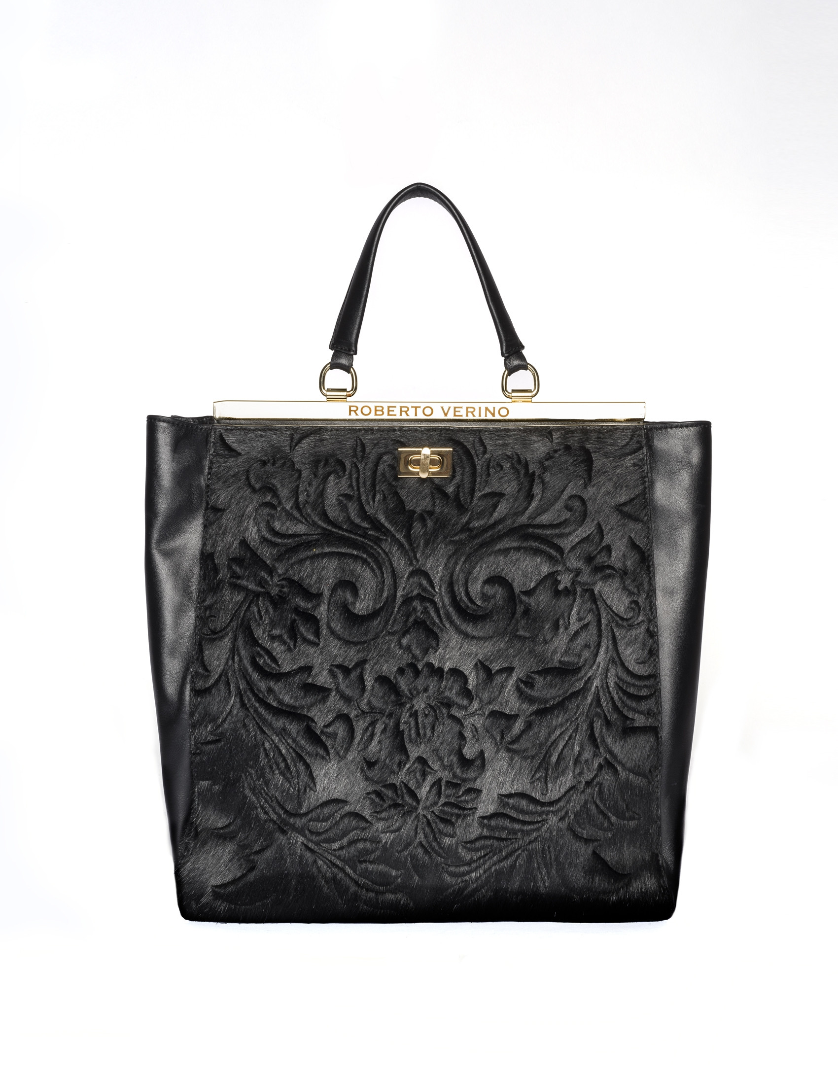Bolso tote piel negro Baver
