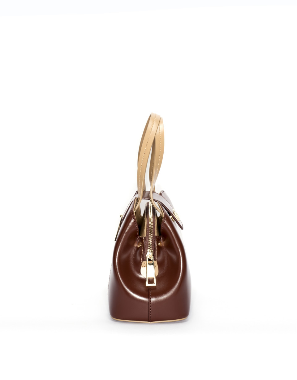 Bolso satchel nano piel marrón Ryan