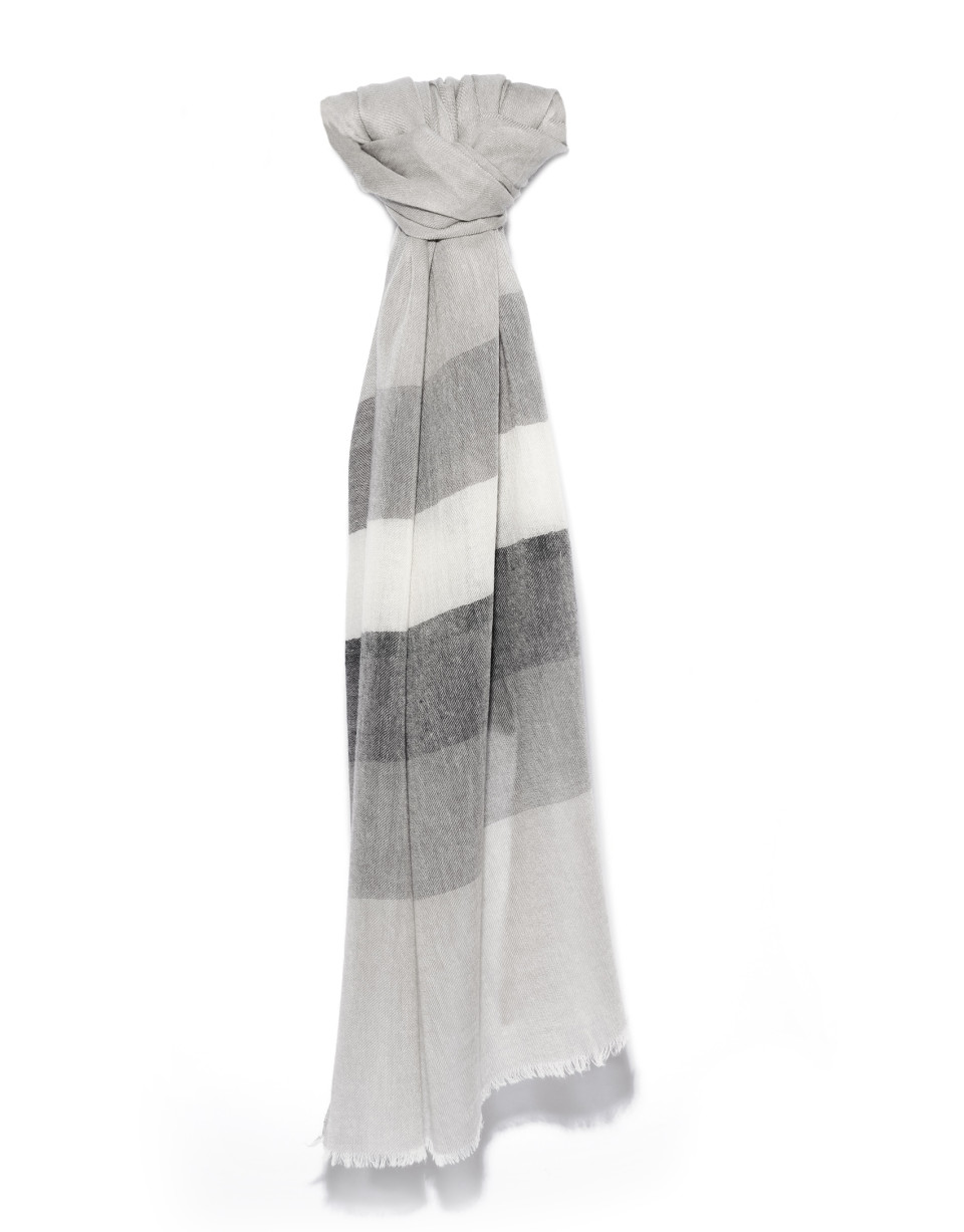 Beige striped scarf
