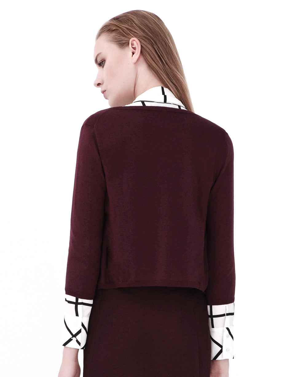 Aubergine short jacket