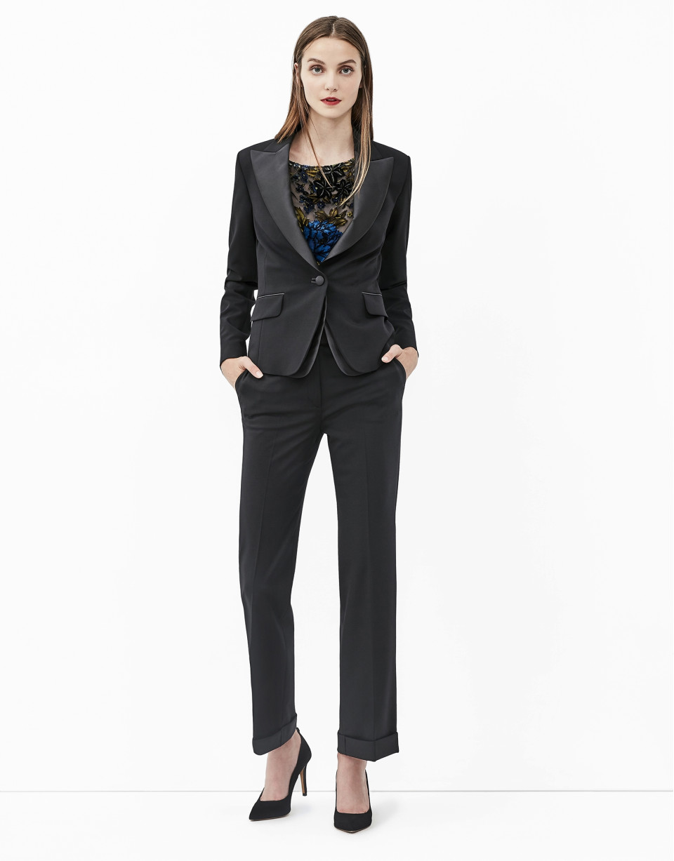 Black tuxedo pants