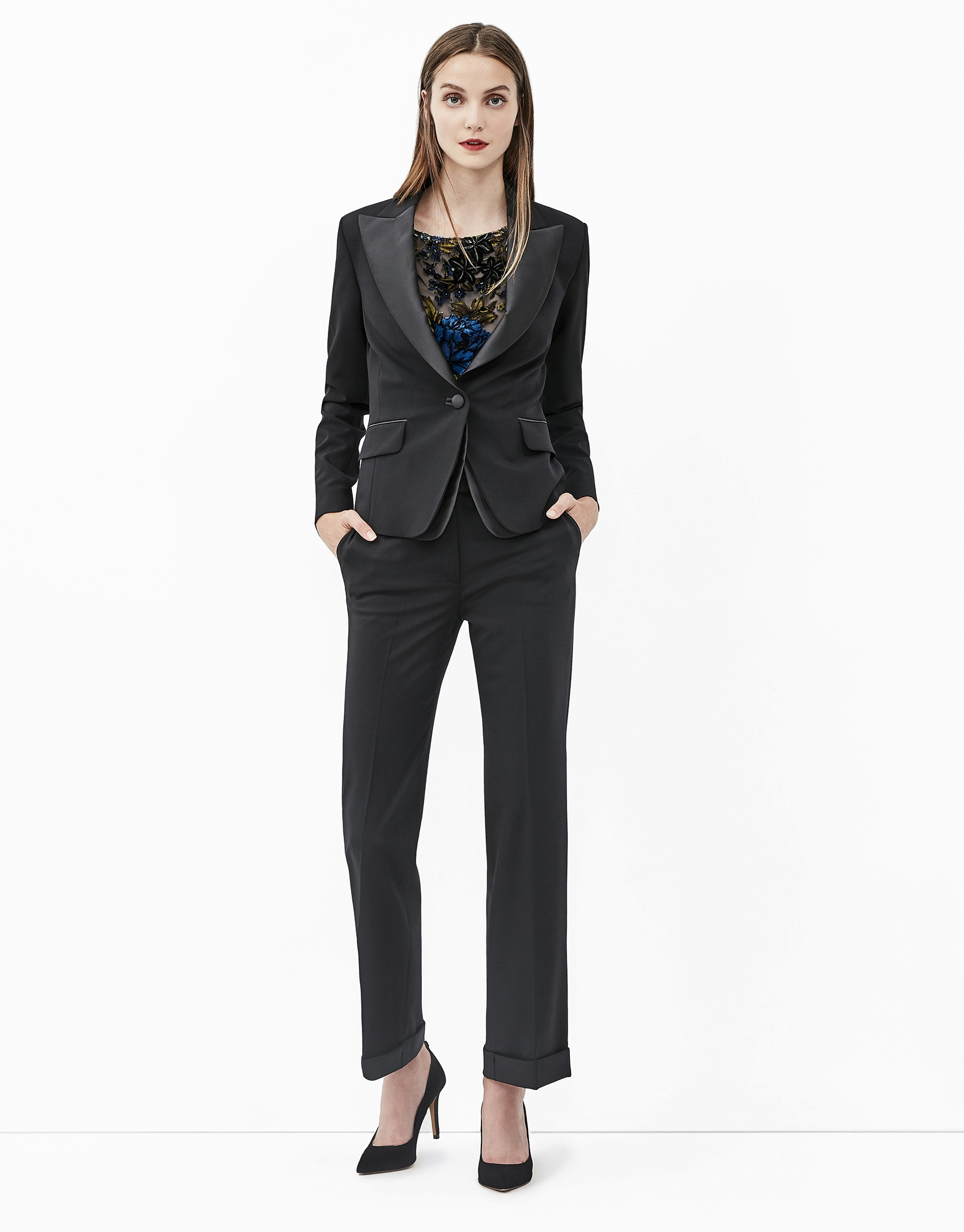 Black tuxedo pants