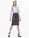 Print pencil skirt