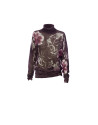  Mohair floral print wine pullover