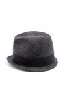 Gray short brim hat