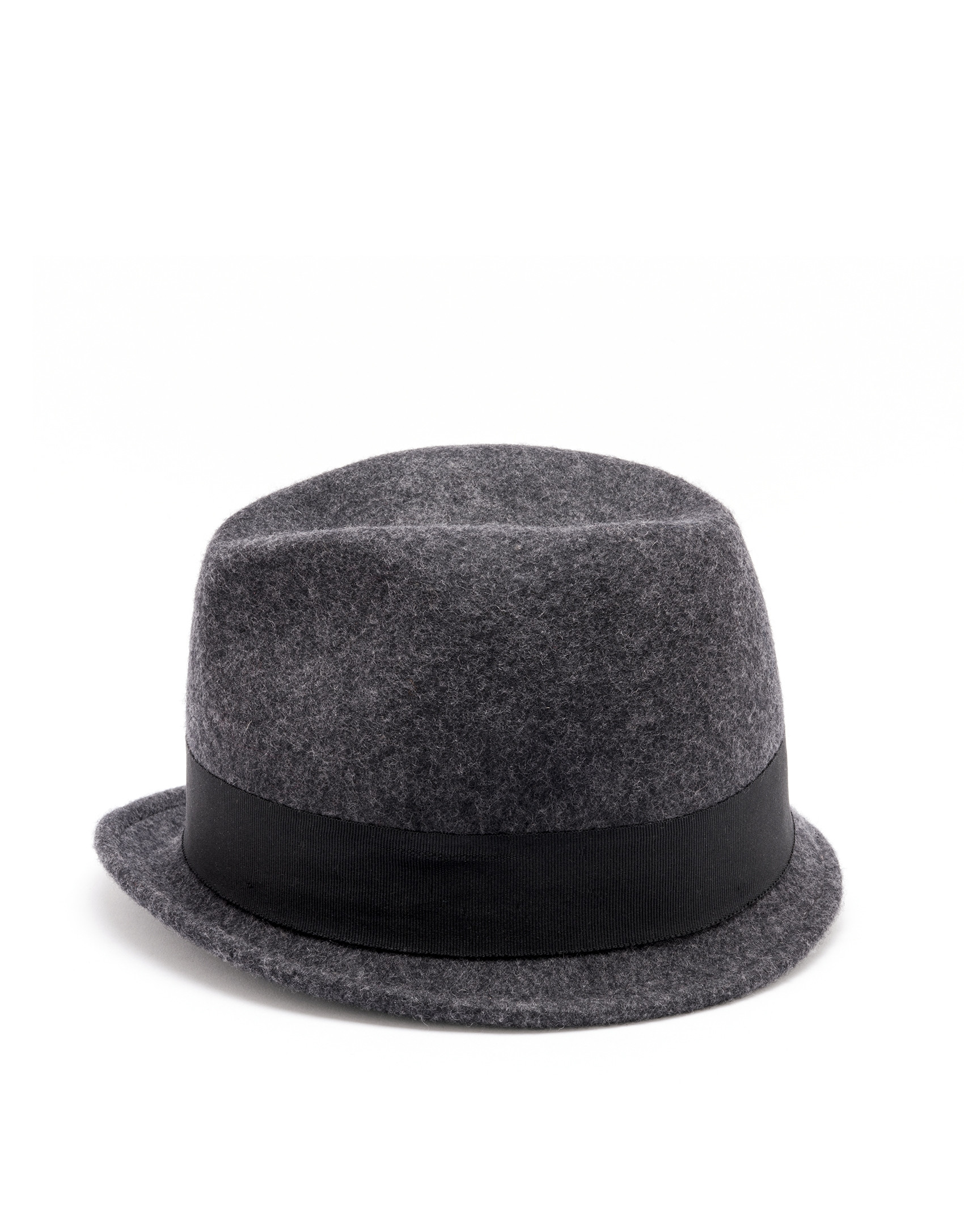 Sombrero gris ala corta