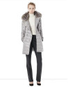 Long grey windbreaker with hood