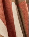Brown geometric print cape