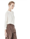 Off white blouse with round neckline