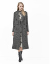Abrigo tweed espiga gris